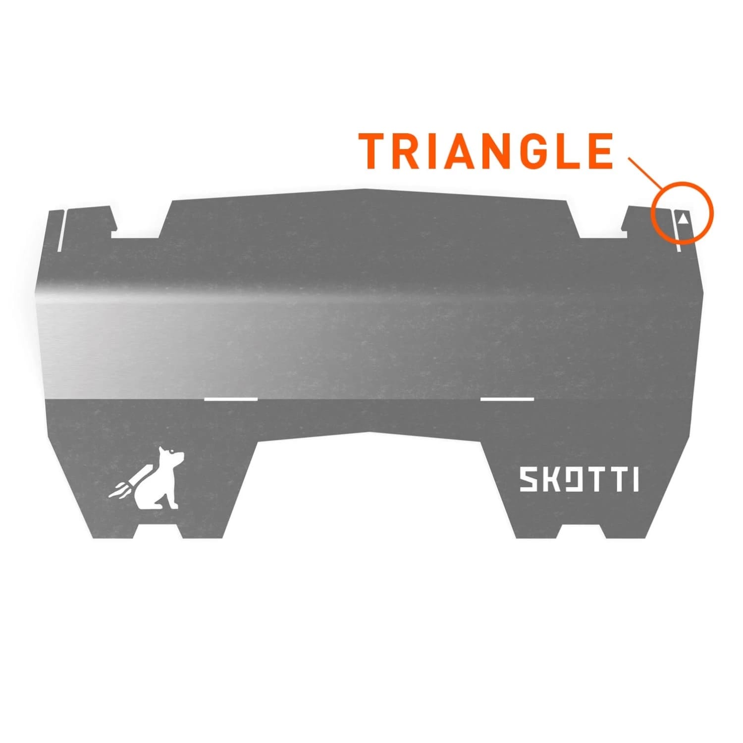 Großes Seitenteil mit kleinem Dreieck